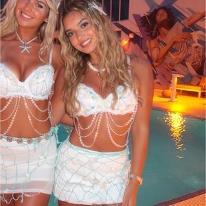 Custom made Halloween mermaid top.